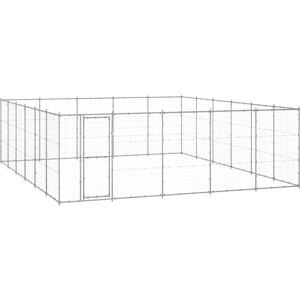 Outdoor Dog Kennel Galvanised Steel 36.3 m² vidaXL Outdoor Dog Kennel Galvanised Steel 36.3 m² vidaXL