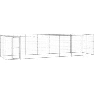 Outdoor Dog Kennel Galvanised Steel 16.94 m² vidaXL Outdoor Dog Kennel Galvanised Steel 16.94 m² vidaXL