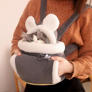 Dewdat - Warm Pet Carrier Bag Small Cat Dogs Backpack Pet Plush Winter Cage,Gray Dewdat - Warm Pet Carrier Bag Small Cat Dogs Backpack Pet Plush Winter Cage,Gray