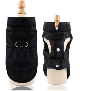 Cyslmuk - Winter Dog Coats Waterproof Warm with Harness Hole, Puppy Jacket Vest Clothes Costume Winter Clothing for Small Dogs Pet,Black,L Cyslmuk - Winter Dog Coats Waterproof Warm with Harness Hole, Puppy Jacket Vest Clothes Costume Winter Clothing for Small Dogs Pet,Black,L