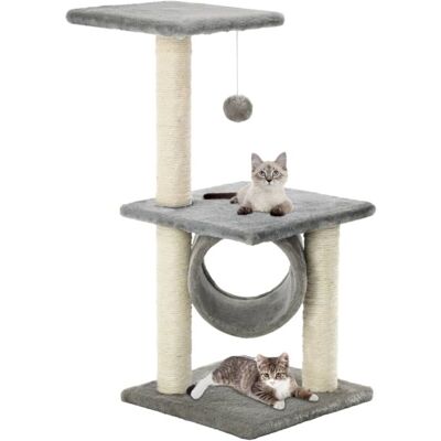 Cat Tree with Sisal Scratching Posts 65 cm Grey Vidaxl Cat Tree with Sisal Scratching Posts 65 cm Grey Vidaxl