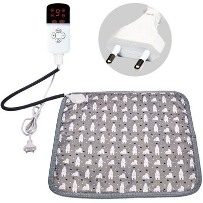 SNQ 45x45cm Heated Dog and Cat Mat with Auto Off Timer, Electric Pet Heating Pad with Adjustable Temperature and Anti-Bite Cord SNQ 45x45cm Heated Dog and Cat Mat with Auto Off Timer, Electric Pet Heating Pad with Adjustable Temperature and Anti-Bite Cord