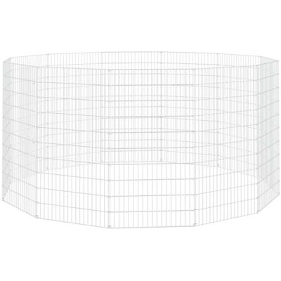 vidaXL Rabbit Enclosure 54x100cm Galvanized Iron Durable Safe vidaXL Rabbit Enclosure 54x100cm Galvanized Iron Durable Safe