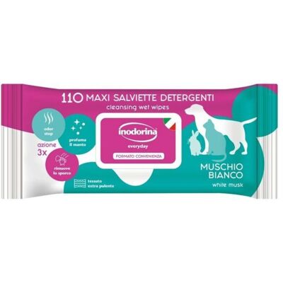 Inodorina Wet Wipes for Pets - Perfumed 110 Units Inodorina Wet Wipes for Pets - Perfumed 110 Units