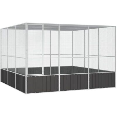 Vidaxl - Bird Cage Anthracite 302.5x324.5x211.5 cm Galvanised Steel Vidaxl - Bird Cage Anthracite 302.5x324.5x211.5 cm Galvanised Steel