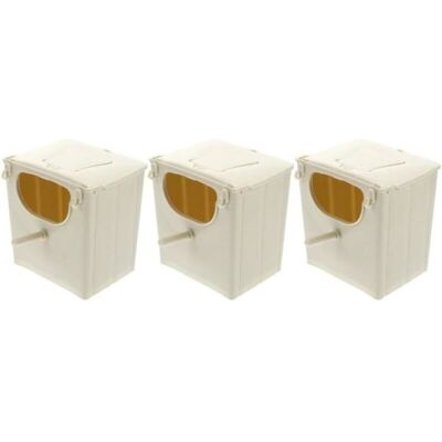 BASETBL Bird Nest Breeding Box: 3 Pieces Parakeet Nest Box Bird Nest Box Plastic Breeding House Nest BASETBL Bird Nest Breeding Box: 3 Pieces Parakeet Nest Box Bird Nest Box Plastic Breeding House Nest