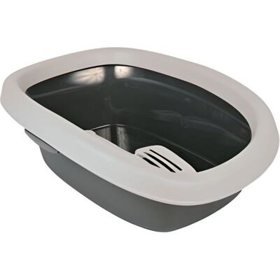 Litter box - Trixie - Carlo - With rim and cup - Gray Litter box - Trixie - Carlo - With rim and cup - Gray