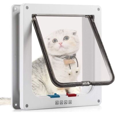 WOIYIC Cat Flap with 4 Way Magnetic Pet Door with Tunnel 20 x 19 cm WOIYIC Cat Flap with 4 Way Magnetic Pet Door with Tunnel 20 x 19 cm