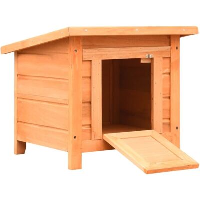 vidaXL Cat House Solid Pine & Fir Wood - 50x46x43.5 cm - Cat House vidaXL Cat House Solid Pine & Fir Wood - 50x46x43.5 cm - Cat House