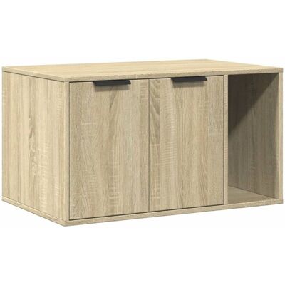 Cat Litter Box Enclosure Sonoma Oak 80x50x45 cm Engineered Wood Vidaxl Cat Litter Box Enclosure Sonoma Oak 80x50x45 cm Engineered Wood Vidaxl