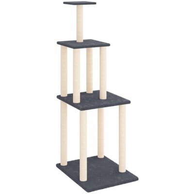 Cat Tree with Sisal Scratching Posts Dark Grey 149 cm Vidaxl Cat Tree with Sisal Scratching Posts Dark Grey 149 cm Vidaxl