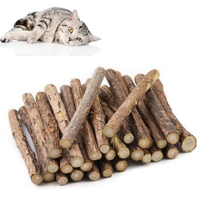 Longziming - Catnip Sticks, Catnip Sticks for Grinding Teeth, 30 Sticks Matatabi Chew Sticks, Cat Stick, Cat Toys, Natural Wooden Cat Molar Toys Longziming - Catnip Sticks, Catnip Sticks for Grinding Teeth, 30 Sticks Matatabi Chew Sticks, Cat Stick, Cat Toys, Natural Wooden Cat Molar Toys