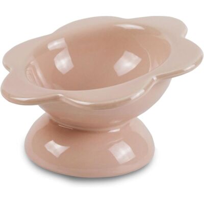 Groofoo - Ceramic Raised Cat Bowl, 15° Tilted Elevated Cat Food Bowl, Porcelain Flower-Shaped Pet Feeder, Stress Free, Backflow Prevention, Sakura Groofoo - Ceramic Raised Cat Bowl, 15° Tilted Elevated Cat Food Bowl, Porcelain Flower-Shaped Pet Feeder, Stress Free, Backflow Prevention, Sakura