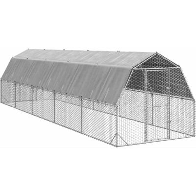 vidaXL Chicken Run with Roof 2.5x10x2.25 m galvanized steel vidaXL Chicken Run with Roof 2.5x10x2.25 m galvanized steel