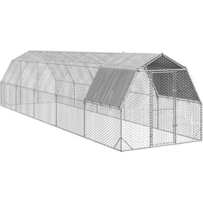 VidaXL Chicken Run with Roof 2.5x10x2.25 m Zinc Steel VidaXL Chicken Run with Roof 2.5x10x2.25 m Zinc Steel