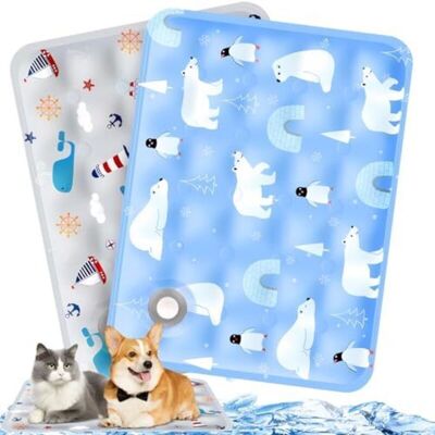 TEHTUY Cooling Mat for Dogs and Cats, Durable, Self-Cooling, Cooling Mat for Dogs and Cats, 40x50cm, Blue TEHTUY Cooling Mat for Dogs and Cats, Durable, Self-Cooling, Cooling Mat for Dogs and Cats, 40x50cm, Blue