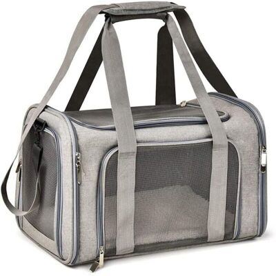 BEIJIYI Dog and Cat Carrier Bag, Foldable Pet Carrier, Breathable Cat Carrier (L, Gray) BEIJIYI Dog and Cat Carrier Bag, Foldable Pet Carrier, Breathable Cat Carrier (L, Gray)