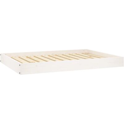 vidaXL Dog Bed White - Solid Pine Wood - 101.5x74x9 cm vidaXL Dog Bed White - Solid Pine Wood - 101.5x74x9 cm