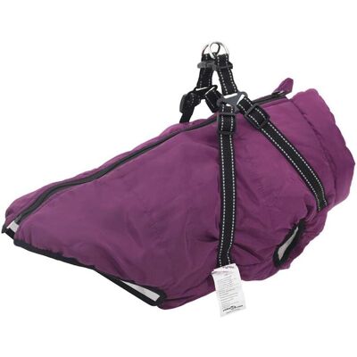 Dog Coat with Harness Waterproof Reflective Purple 4XL Vidaxl Dog Coat with Harness Waterproof Reflective Purple 4XL Vidaxl