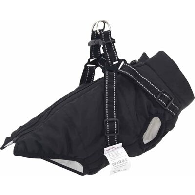 Dog Coat Black L24 vidaXL Dog Coat Black L24 vidaXL