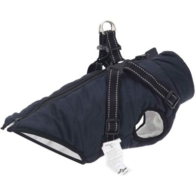 Dog Coat Navy Blue L24 vidaXL Dog Coat Navy Blue L24 vidaXL