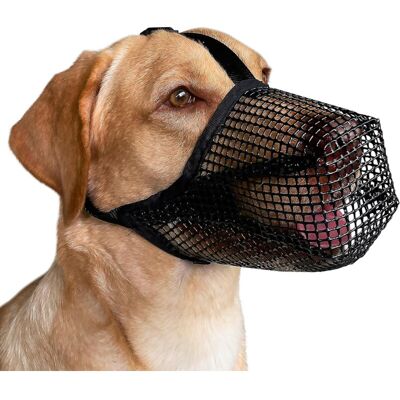 GROOFOO Dog Muzzle, Patented Mesh Muzzles for Small Medium Large Dogs, Soft Covered Mouth Guard with Adjustable Straps, Prevent Biting Chewing and Licking GROOFOO Dog Muzzle, Patented Mesh Muzzles for Small Medium Large Dogs, Soft Covered Mouth Guard with Adjustable Straps, Prevent Biting Chewing and Licking