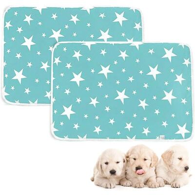 XINUY Dog Trainer Mats, Set of 2 Trainer Mats for Potty Training - Rapid Urine Absorption - Reusable - 50x70 XINUY Dog Trainer Mats, Set of 2 Trainer Mats for Potty Training - Rapid Urine Absorption - Reusable - 50x70