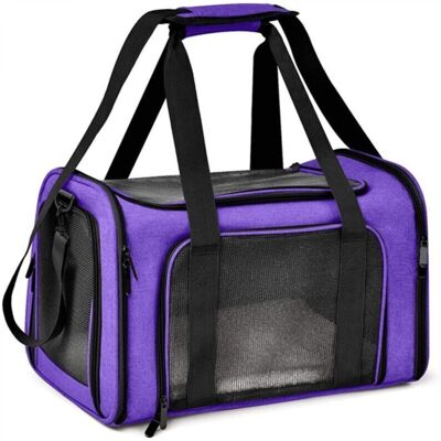 Extra large purple pet bag 50cm x 34cm x 34cm 1 foldable carrier bag for cats and dogs Extra large purple pet bag 50cm x 34cm x 34cm 1 foldable carrier bag for cats and dogs