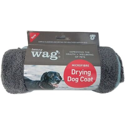 Henry Wag - Microfibre Drying Coat - Blue/Grey Henry Wag - Microfibre Drying Coat - Blue/Grey