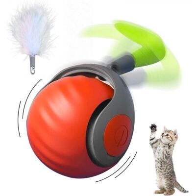 Interactive Cat Toy, Interactive Cat Ball, Smart Cat Toy, Cat Toy with USB Rechargeable Battery - 2 Working Modes, 360° Rotating Automatic Electric Interactive Cat Toy, Interactive Cat Ball, Smart Cat Toy, Cat Toy with USB Rechargeable Battery - 2 Working Modes, 360° Rotating Automatic Electric