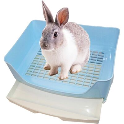 GROOFOO Large Rabbit Litter Box Trainer, Potty Corner Toilet with Drawer Bigger Pet Pan for Adult Hamster, Guinea Pig, Ferret, Galesaur, Bunny and Other GROOFOO Large Rabbit Litter Box Trainer, Potty Corner Toilet with Drawer Bigger Pet Pan for Adult Hamster, Guinea Pig, Ferret, Galesaur, Bunny and Other