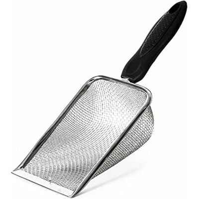 Héloise - Metal small hole cat litter scoop with long handle and heavy duty sieve Héloise - Metal small hole cat litter scoop with long handle and heavy duty sieve