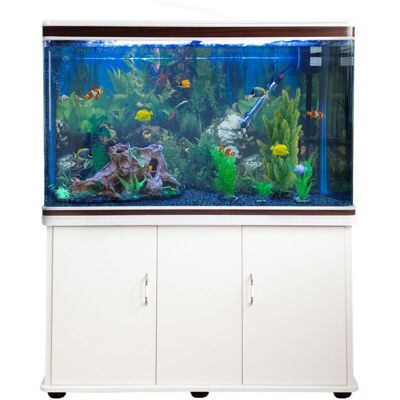 MonsterShop - Fish Tank - White Cabinet - Aquarium MonsterShop - Fish Tank - White Cabinet - Aquarium