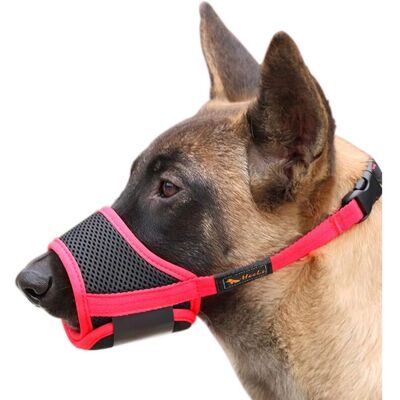 LONGZIMING Muzzle for Dogs Soft Adjustable Muzzle for Dogs Nylon, Anti Bark Anti-Bite Muzzle, Medium and Small Dog Muzzle, S, Black LONGZIMING Muzzle for Dogs Soft Adjustable Muzzle for Dogs Nylon, Anti Bark Anti-Bite Muzzle, Medium and Small Dog Muzzle, S, Black