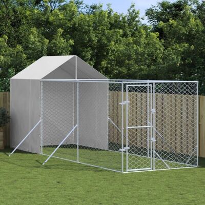 MAISONCHIC Dog Kennel - 2x6x2.5m Galvanized Steel & PE MAISONCHIC Dog Kennel - 2x6x2.5m Galvanized Steel & PE