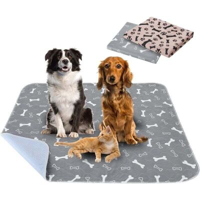Mumu - Pack of 50 x 70 cm, ultra-absorbent dog training mat, washable, non-slip dog mat, reusable puppy training mat for dog/cat/rabbit/guinea pig Mumu - Pack of 50 x 70 cm, ultra-absorbent dog training mat, washable, non-slip dog mat, reusable puppy training mat for dog/cat/rabbit/guinea pig