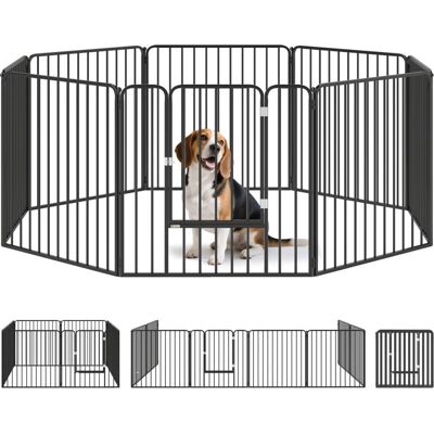 PawHut 80cm Heavy-Duty Dog Playpen - Dog Playpen PawHut 80cm Heavy-Duty Dog Playpen - Dog Playpen