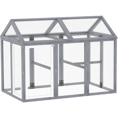 PawHut - Chicken Run - Grey - Wooden - Chicken Coop PawHut - Chicken Run - Grey - Wooden - Chicken Coop