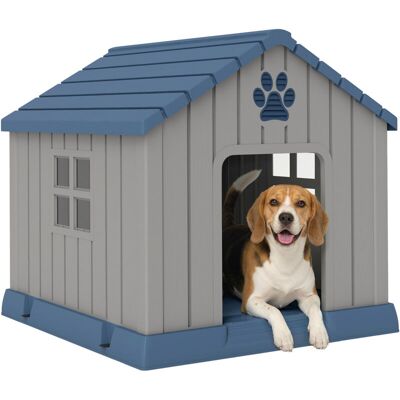 PawHut Dog Kennel Outdoor for Medium Dogs, Waterproof Plastic Dog House PawHut Dog Kennel Outdoor for Medium Dogs, Waterproof Plastic Dog House