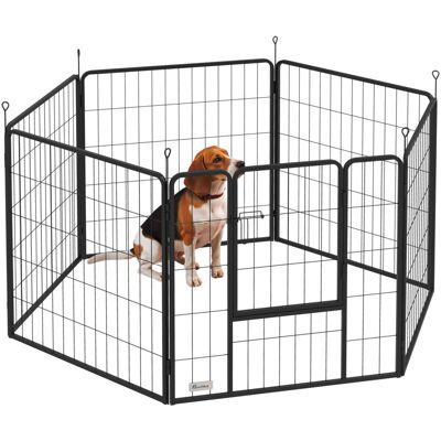 PawHut - 6-Panel Dog Playpen - 80cm High - Dog Playpen PawHut - 6-Panel Dog Playpen - 80cm High - Dog Playpen