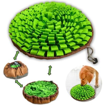 TEHTUY Pet sniffing mat, interactive puzzle for dogs, portable and compact, green TEHTUY Pet sniffing mat, interactive puzzle for dogs, portable and compact, green