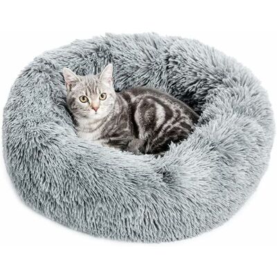 Lune - Pet Winter Warm Plush Round Mat Non-Slip Base (Light Gray, 40cm) 1pcs Lune - Pet Winter Warm Plush Round Mat Non-Slip Base (Light Gray, 40cm) 1pcs