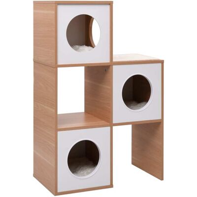 vidaXL Cat Condo House with Sisal Scratching Mat - Cat Bed & Tower vidaXL Cat Condo House with Sisal Scratching Mat - Cat Bed & Tower