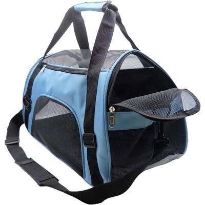 GROOFOO Sac de transport pour petit chat, chaton, chiot, petit chien, approuvé par les compagnies aériennes (taille M, bleu) GROOFOO Sac de transport pour petit chat, chaton, chiot, petit chien, approuvé par les compagnies aériennes (taille M, bleu)