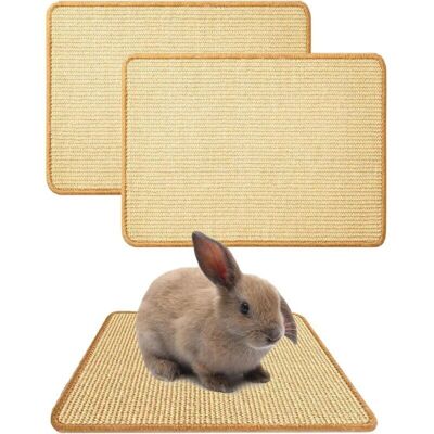 TEHTUY Set of 2 Natural Scratching Mats for Rabbits, Claw and Teeth Care Mats for Cages, Chew Toys for Rabbit Cages, Bedding for Biting and Sleeping TEHTUY Set of 2 Natural Scratching Mats for Rabbits, Claw and Teeth Care Mats for Cages, Chew Toys for Rabbit Cages, Bedding for Biting and Sleeping