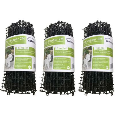 SELECTIONS Set of 3 x Plant Prickle Strip Dig Stopper Anti Dog and Cat Protection (2m x 30cm) SELECTIONS Set of 3 x Plant Prickle Strip Dig Stopper Anti Dog and Cat Protection (2m x 30cm)