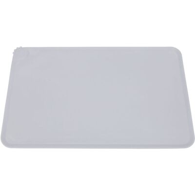 Groofoo - Silicone Pet Feeding Mat Spill Proof Anti Slip Washable Cute Look Cat Dog Food Water Bowl Mat for Indoor Grey Groofoo - Silicone Pet Feeding Mat Spill Proof Anti Slip Washable Cute Look Cat Dog Food Water Bowl Mat for Indoor Grey