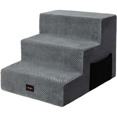 Skylos Dog Steps Pet Stairs Ramp 3 Step for High Bed Sofa Memory Foam Washable Skylos Dog Steps Pet Stairs Ramp 3 Step for High Bed Sofa Memory Foam Washable