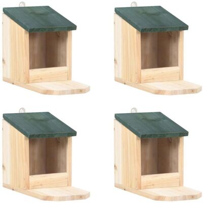 vidaXL Squirrel Houses 4 pcs Fir Wood Beige - Squirrel House vidaXL Squirrel Houses 4 pcs Fir Wood Beige - Squirrel House