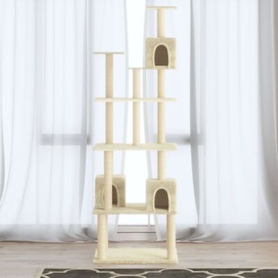 Vidaxl - Cat Tree with Sisal Scratching Posts Cream 188 cm Vidaxl - Cat Tree with Sisal Scratching Posts Cream 188 cm